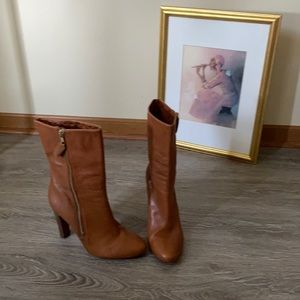 Coach Brown Leather Ankle Boots